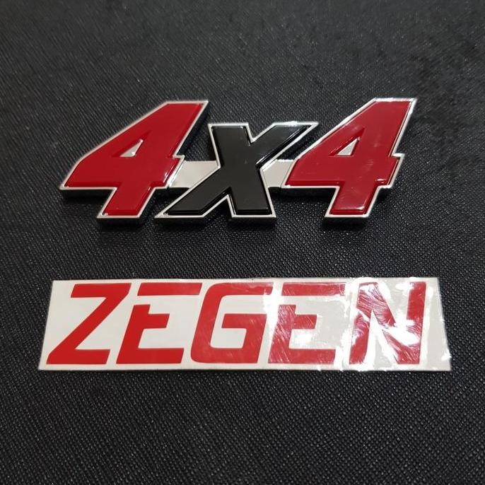 Promo emblem 4x4 red black import COD