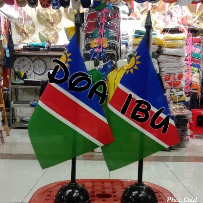 ready !!! tiang kayu meja+bendera NAMIBIA