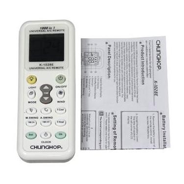 Universal AC Remote Controller with Flashlight - White murah