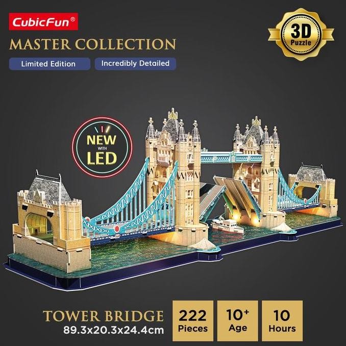 Cubicfun Tower Bridge LED Master Collection - 3D Puzzle