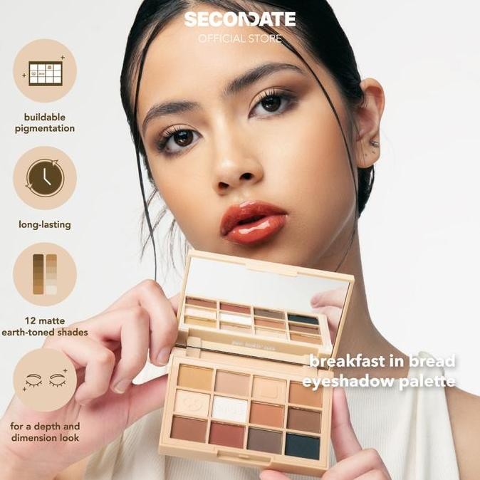 TERMURAH - SECONDATE Breakfast in Bread Eyeshadow Palette