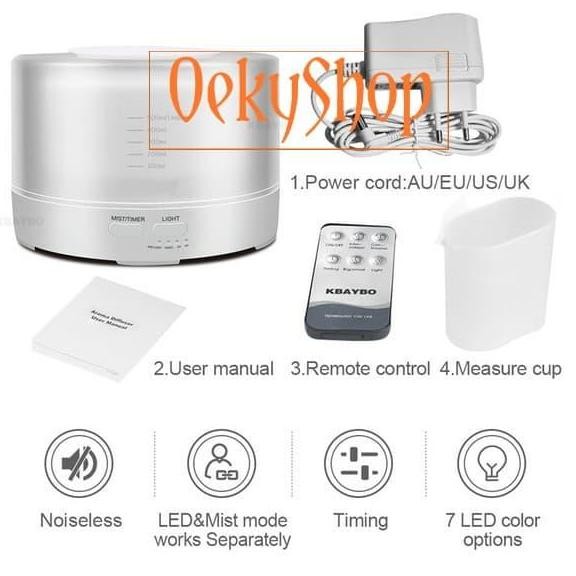 Aromatherapy Air Humidifier Diffuser 7 Color 500ml Remote Control