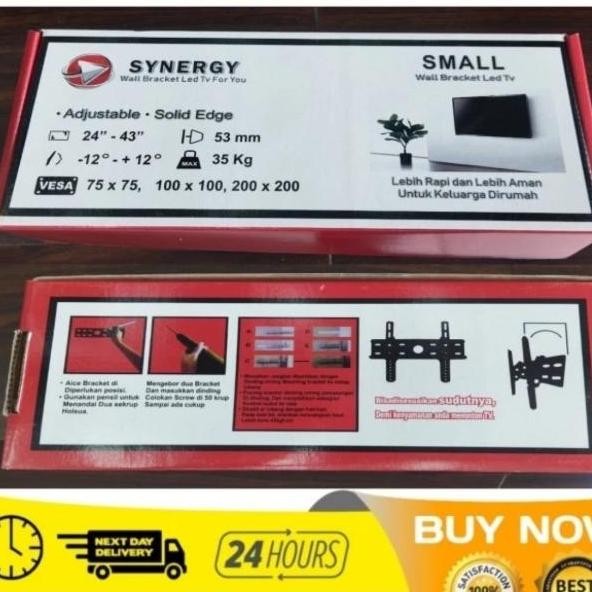 TERMURAH - BRACKET SYNERGY UNTUK LED TV 23"-43" ADJUSTABLE SOLID EDGE