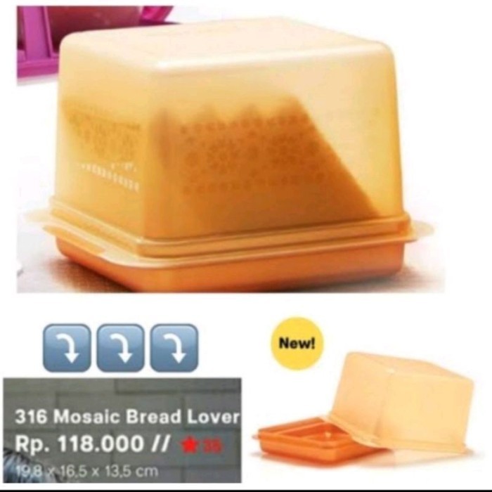 PROMO! Tempat kue tupperware bread lover