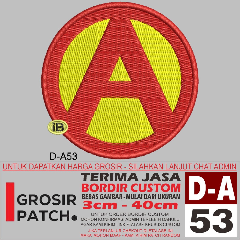 PATCH BORDIR LOGO D-A53 A MARVEL REVIEW/TESTIMONI - GROSIRPATCH