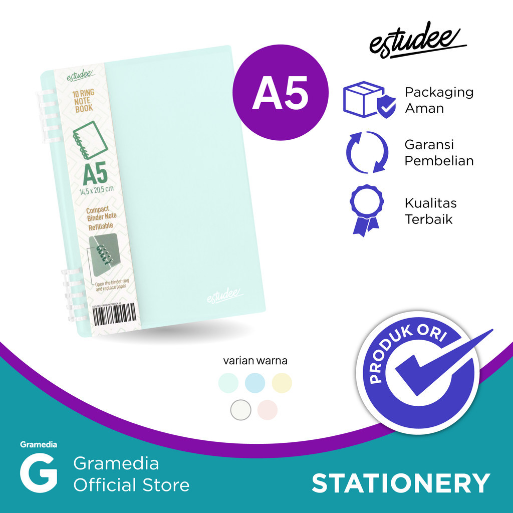 Estudee 10Ring Notebook A5 Tosca