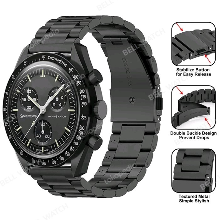 Rantai Strap Swatch x Omega Bioceramic Moonswatch 20mm