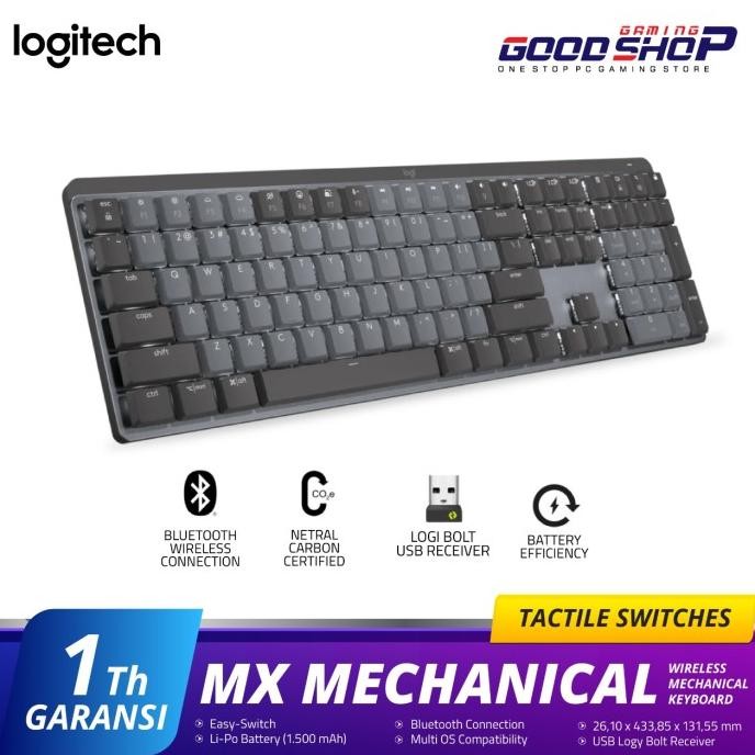 Logitech Mx Mechanical Wireless Tactile - Keyboard Hits