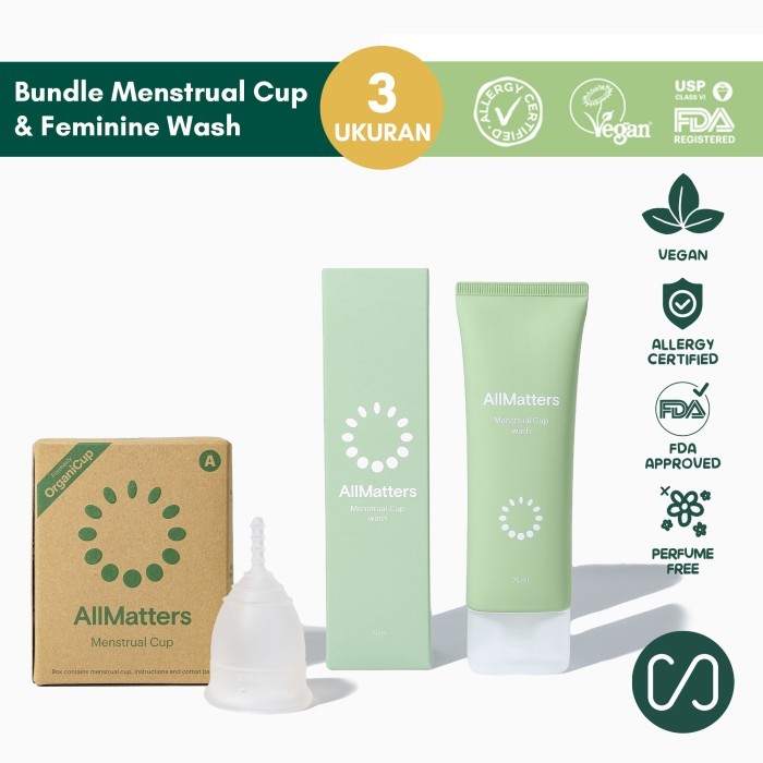 Bundle Allmaters Menstrual Cup Dan Organiwash