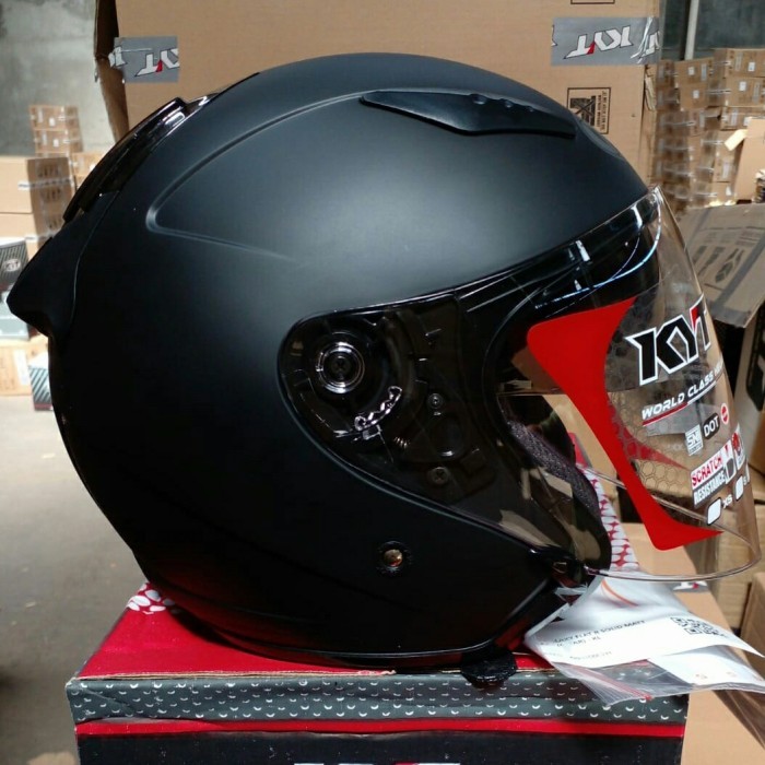 Helm Kyt Galaxy Flatr Solid Matt Black