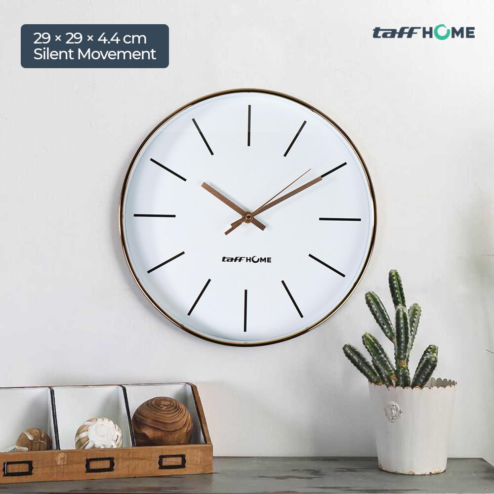 Jam Dinding Bulat Silent Movement Quartz Model Modern 29cm
