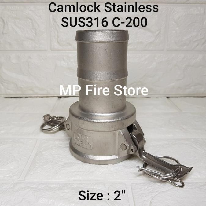 Camlock Stainless SS 316 Type C 200 2" ( 2 Inch) Quick coupling C200
