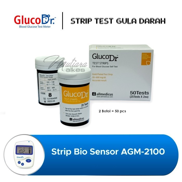 Strip GlucoDr / Gluco Dr Biosensor isi 50strip - Code 8