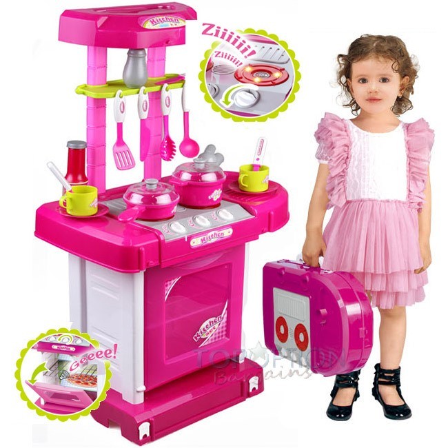 MAINAN KITCHEN SET ANAK KOPER PINK