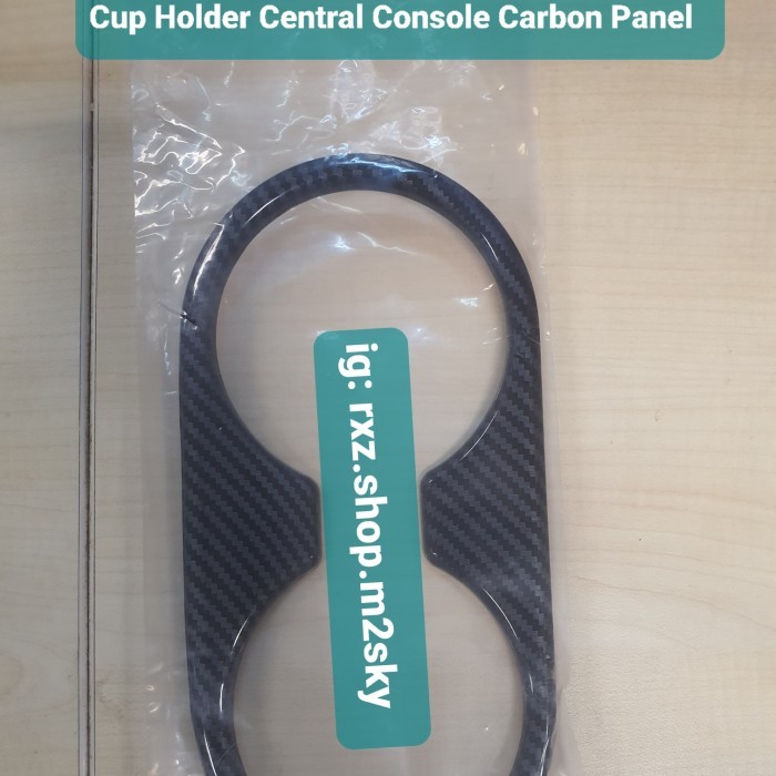Diskon Cup Holder Central Console Carbon Panel Cover Mazda 2 Skyactive Cx3