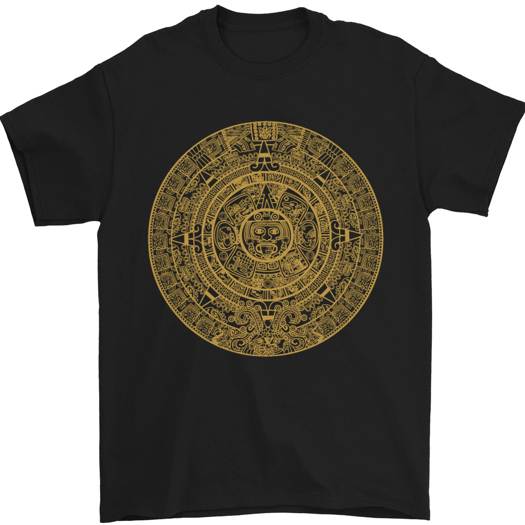 Kaos Pria Kalender Aztec
