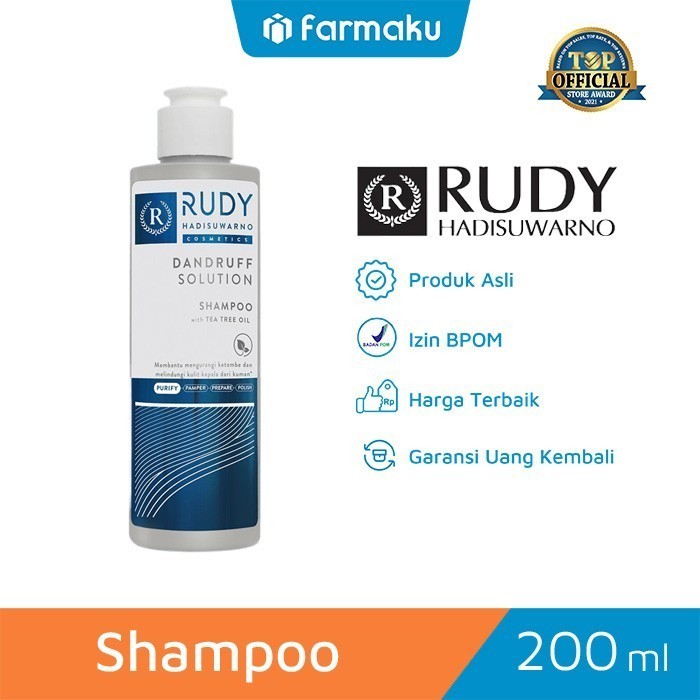 Rudy Hadisuwarno Shampoo Dandruff Solution Botol 200 ml - (Variasi)