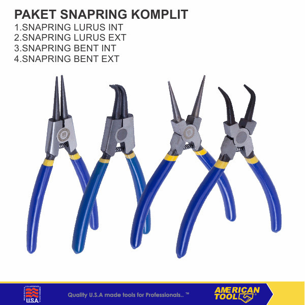 American Tool Paket Tang Snapring Komplit