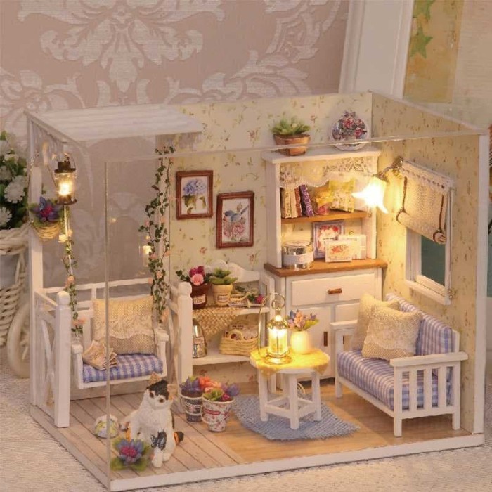 Miniatur Rumah Boneka 3D DIY 1:24