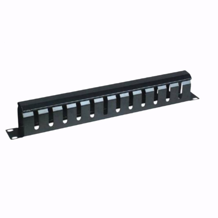 Cable Wire Management 1U metal Horizontal 19"