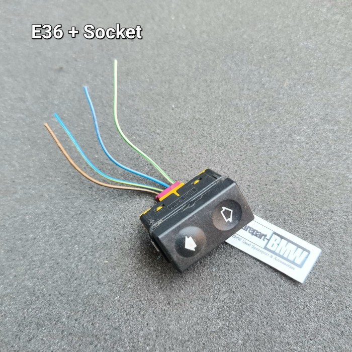Saklar Tombol Switch + Socket Kabel Power Window BMW E36
