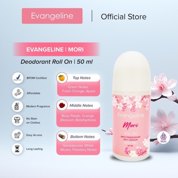 NEW EVANGELINE ROLL ON MORI 50ML