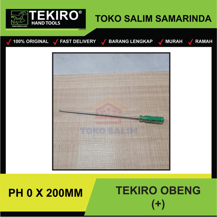 (:(:(:(] Obeng Screwdriver (+) PH 0 x 200mm Tekiro