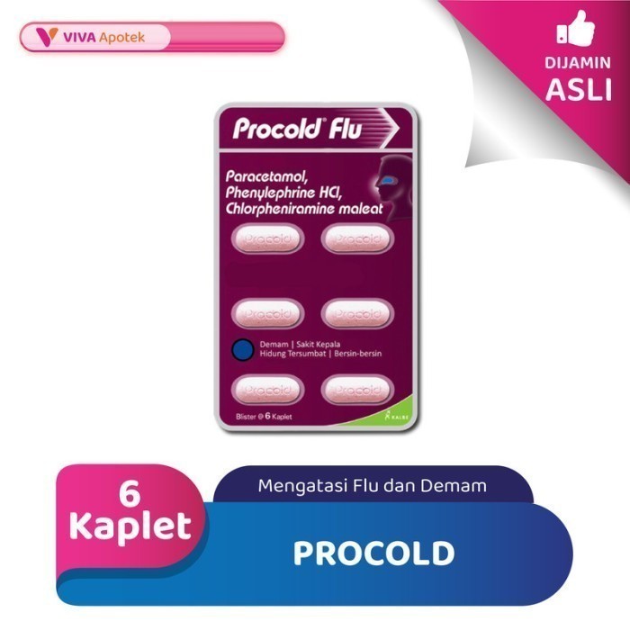 Procold Meringankan Gejala Flu (6 Kaplet)