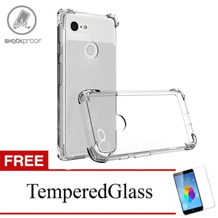 ShockProof Case For Google Pixel 3 - 5.5 inch - Clear - Gratis Tempere