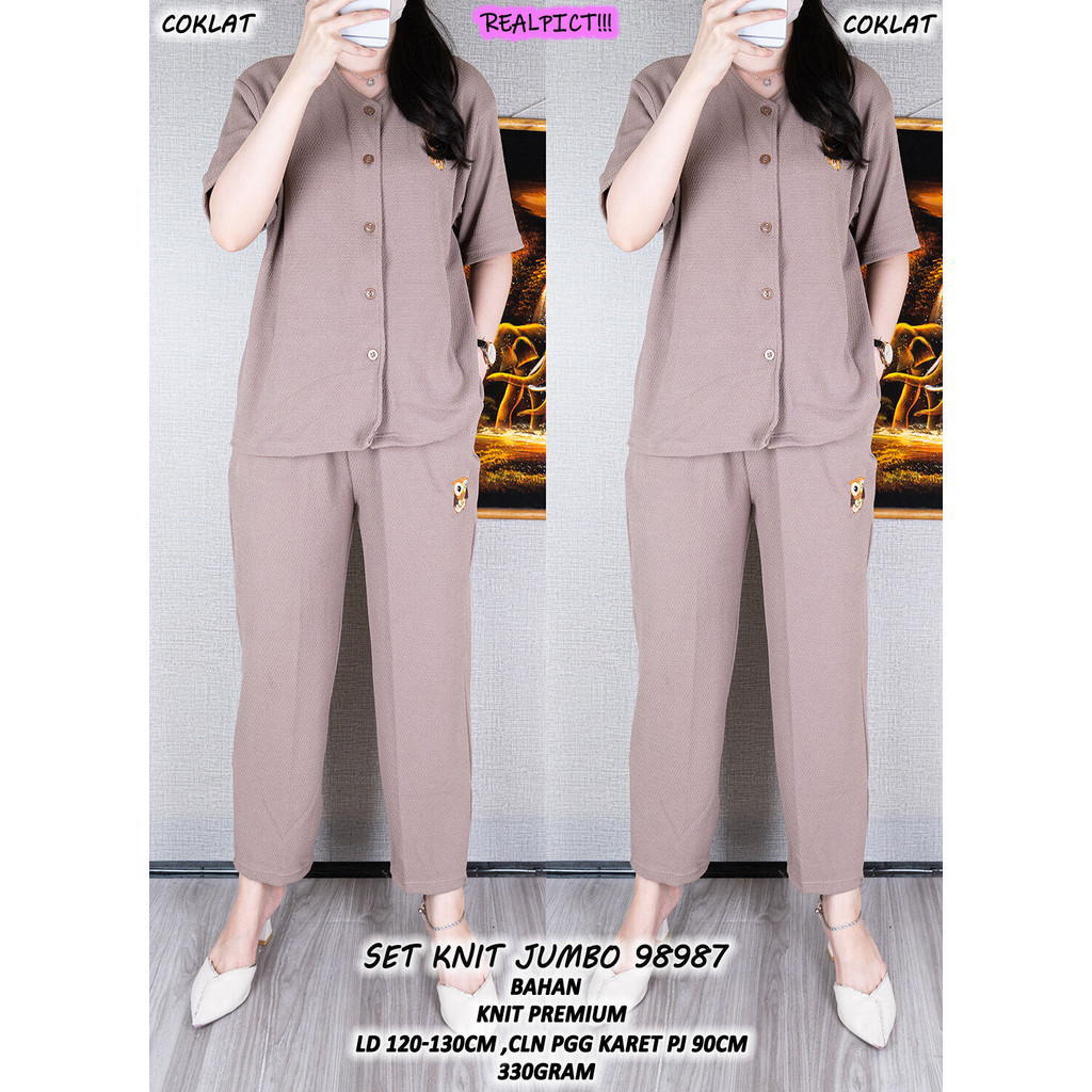 SET KNIT JUMBO 98987 (READY STOK)