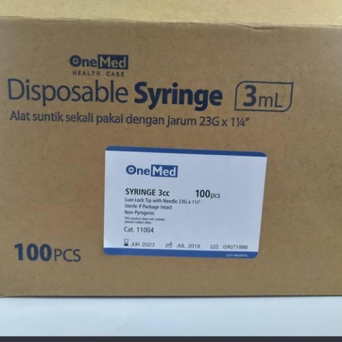 Murah Onemed Syringe 3 cc Non COD