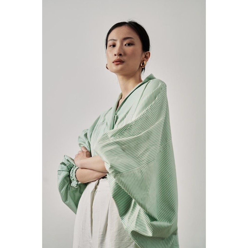 Mav Top - Mint Stripes