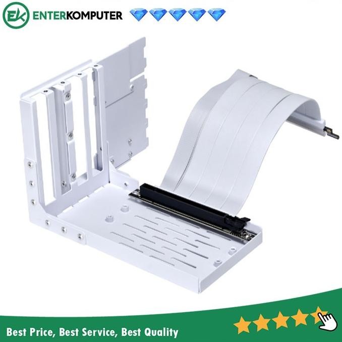Murah LIAN LI VG4-4W WHITE - Universal 4- Slots Vertical GPU Kit With Riser Non COD