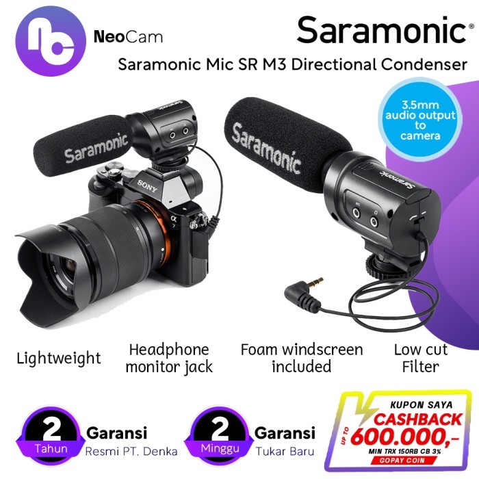 Saramonic Microphone SR M3 Mini Directional Condenser