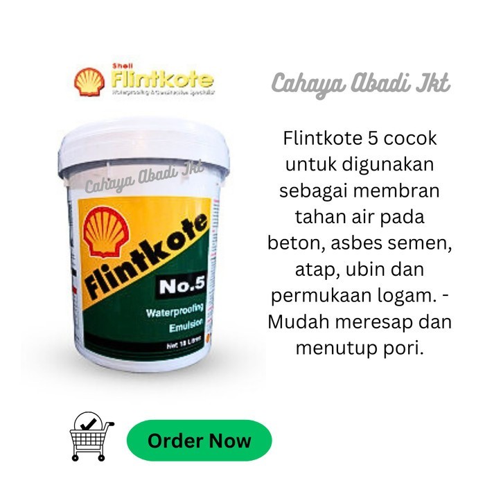 SHELL FLINTKOTE BITUMEN WATERPROOFING NO.5 18LTR