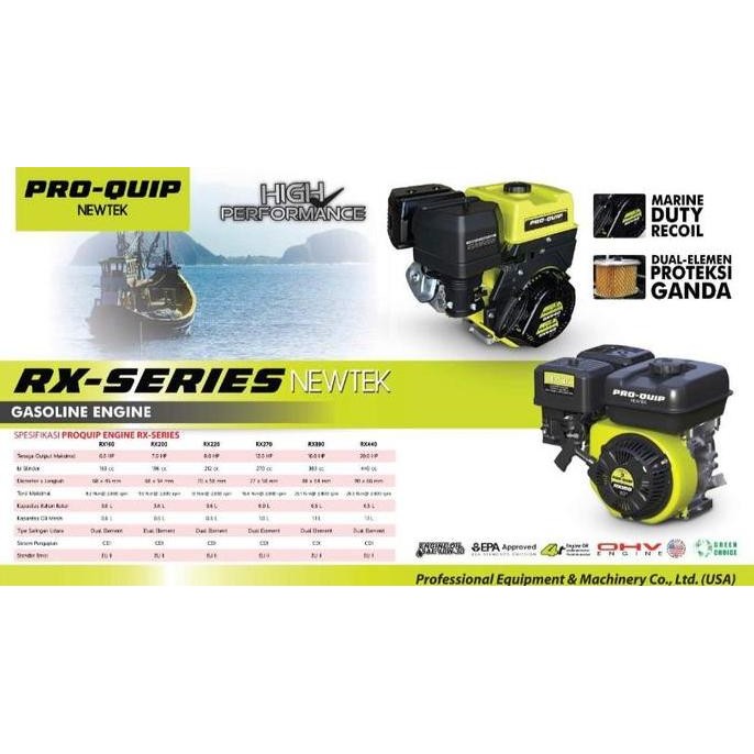 Engine Proquip RX 220 8 HP