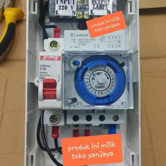 Panel Lampu Otomatis 24Jam Panel Timer Larkin Lt181H