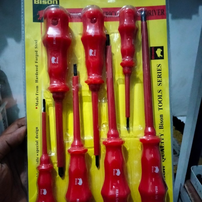 <<<<<] obeng set listrik 7 pcs Bison