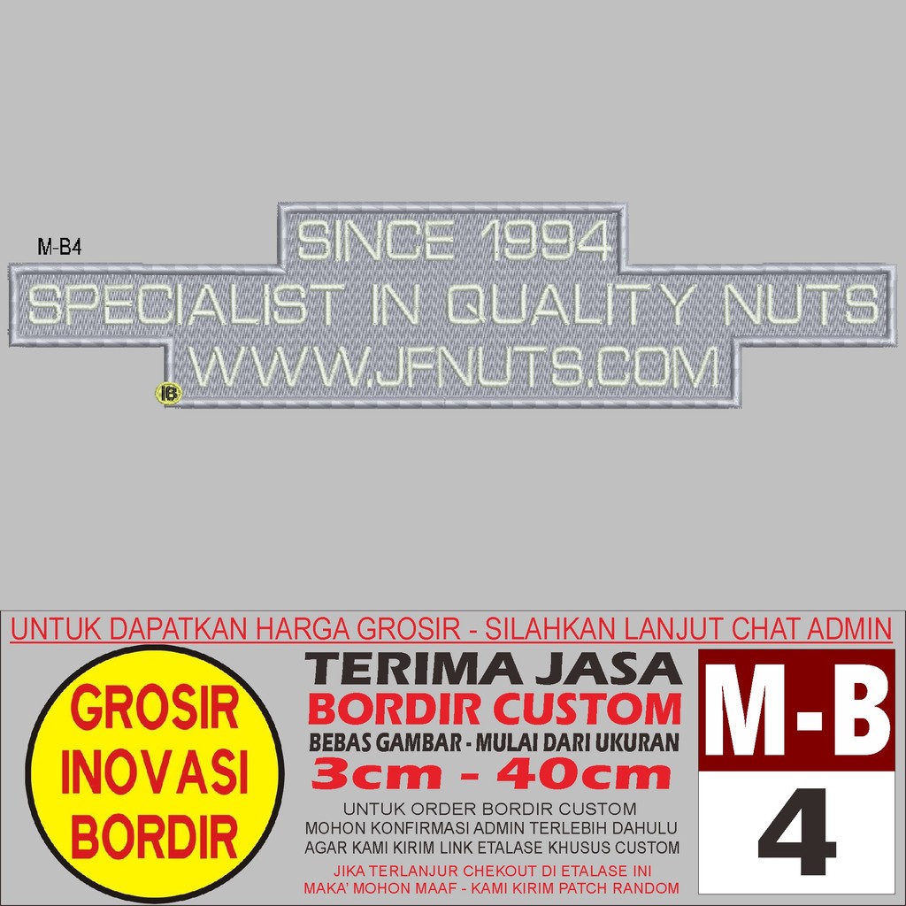 PATCH BORDIR M-B4 LOGO SINCE 1994