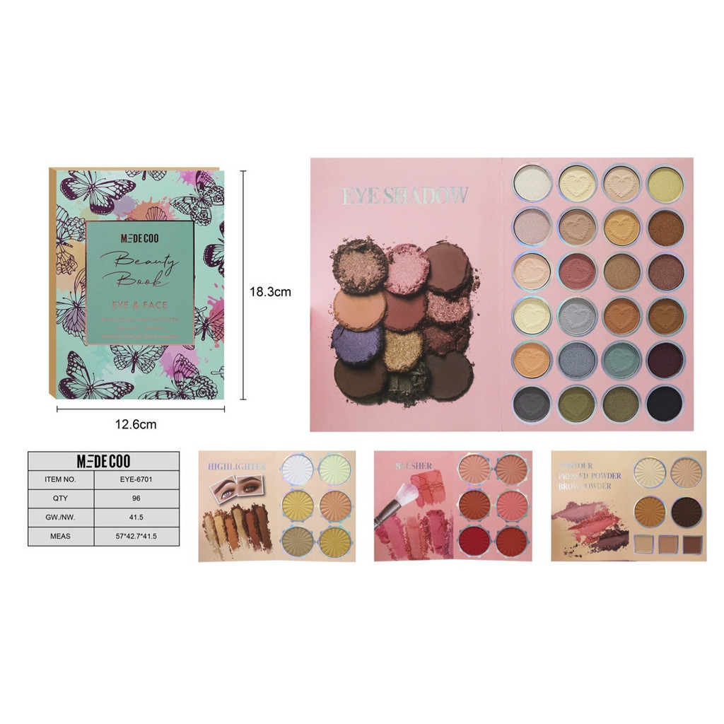 Pattern Shimmer Matte Sequins Multicolor Large Plate Eye Shadow Plate Makeup Palette
