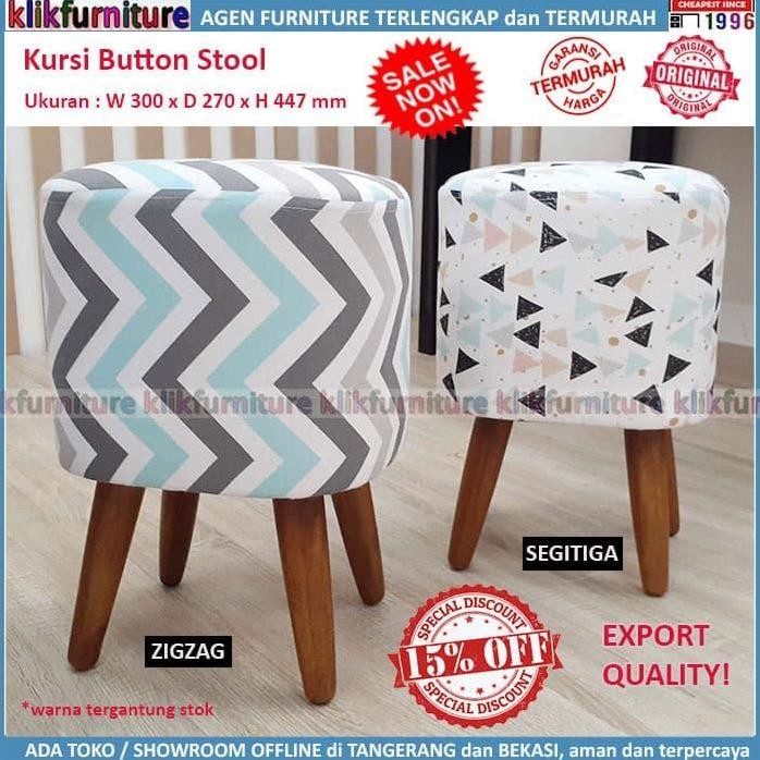 Terlaris Kursi Sofa Button Stool - Promo!