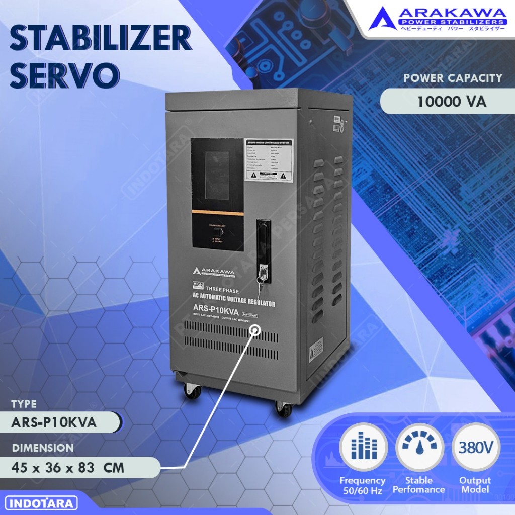 Stabilizer Arakawa 10 - 20 KVA Servo Motor/Soft Start/Regulator