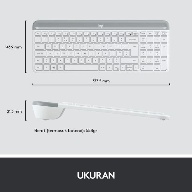 Logitech Mk470 Combo Keyboard Dan Mouse Wireless Slim New Stok