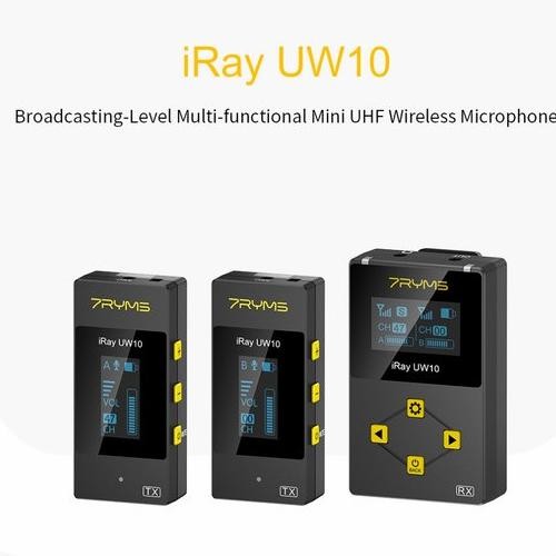 7Ryms Iray Uw10 Broadcasting-Level Mini Uhf Wireless Microphone New Stok