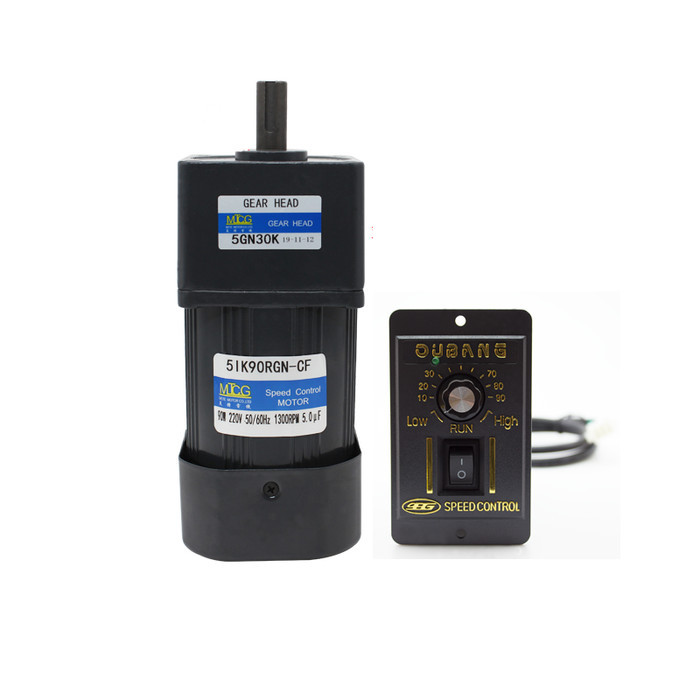 5IK90RGN-CF 90W SINGLE-PHASE AC DECELERATION SPEED REGULATING MOTOR FORWARD AND REVERSE + SPEED CONTROLLER
