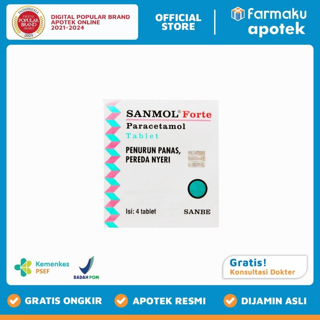 Sanmol Forte Strip 4 Tablet - SLW