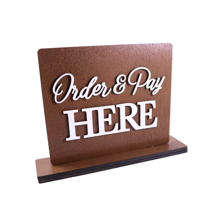 Table Sign | Order & Pay Here