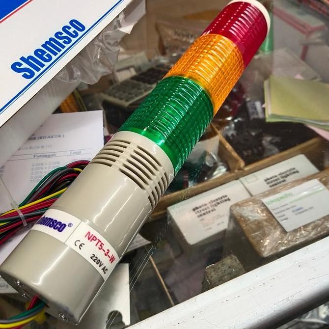 Tower Light 3 Lampu Flicker 220Vac