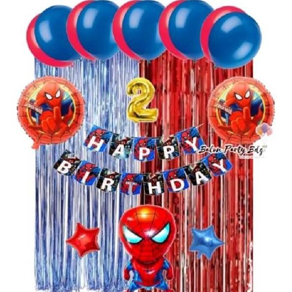 [Paket B] Dekorasi Tema Spiderman