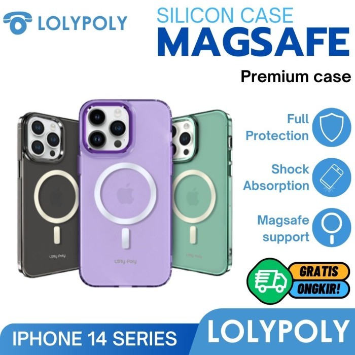 Case iPhone 14 Plus Pro Max LOLYPOLY Case Magsafe Transparant